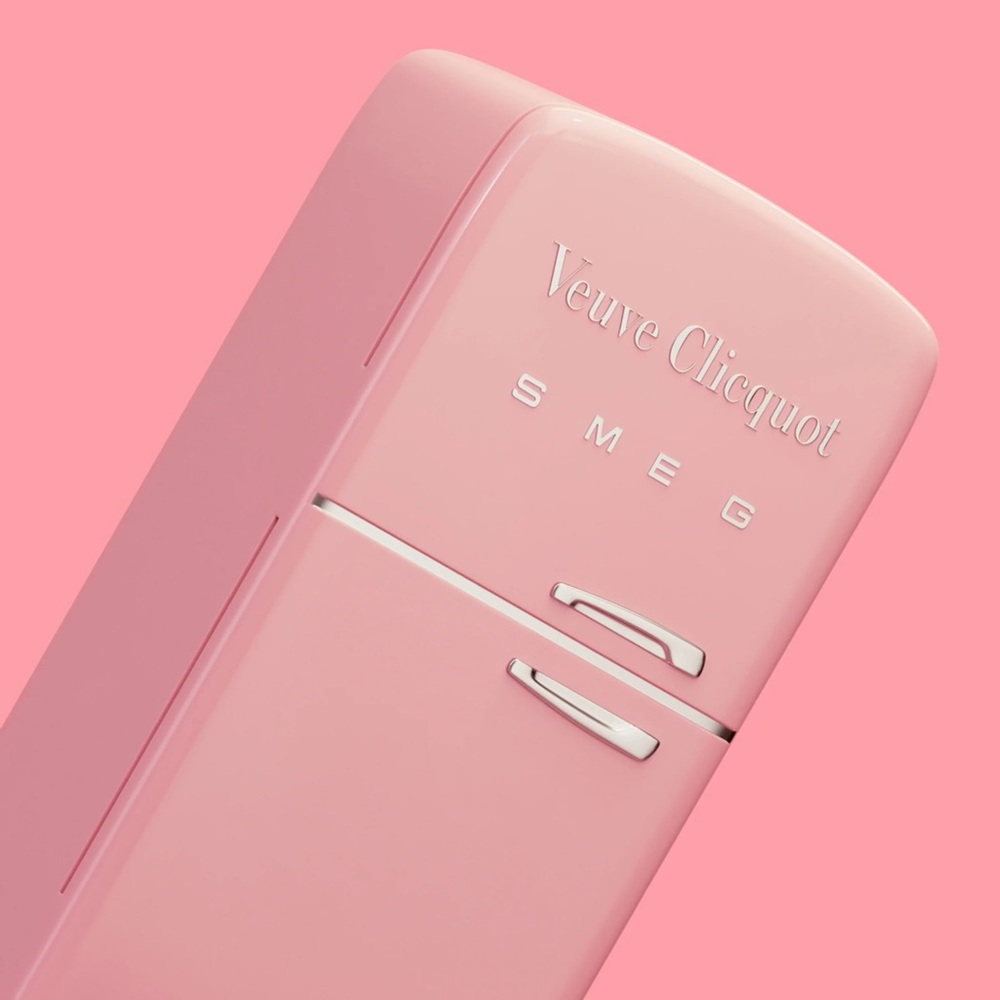 Veuve Smeg Pink Fridge Champagne Bottle Holder